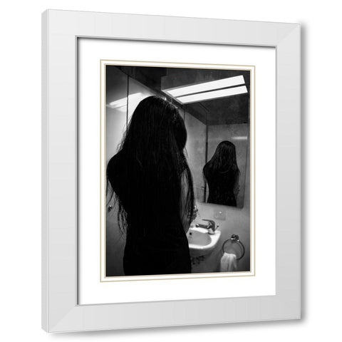 I Hate Mirror White Modern Wood Framed Art Print with Double Matting by Skip, Anthony