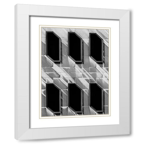 The Blind Wall White Modern Wood Framed Art Print with Double Matting by Van Den, Jef