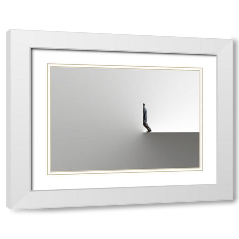 Qhiddenq White Modern Wood Framed Art Print with Double Matting by Natalia