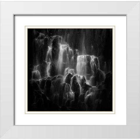 The Veiled Beings --- Ramona Falls White Modern Wood Framed Art Print with Double Matting by Dou, Shenshen