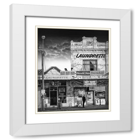 Mixed Business White Modern Wood Framed Art Print with Double Matting by Donoghue, Adrian