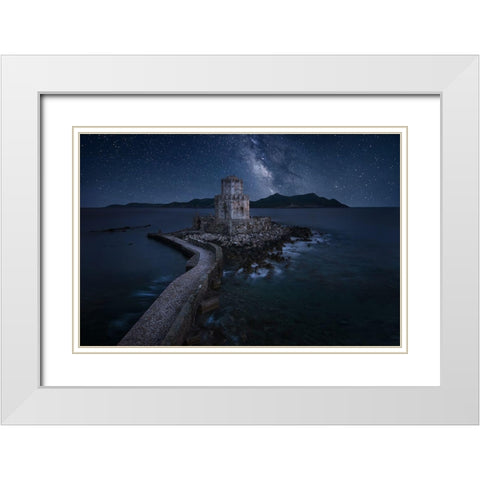 Remains Of The Past White Modern Wood Framed Art Print with Double Matting by Kaddas, Chris