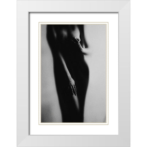 Vision White Modern Wood Framed Art Print with Double Matting by Marianne