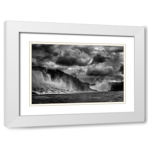 Maid Of The Mist White Modern Wood Framed Art Print with Double Matting by Depaepe, Yvette