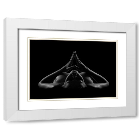 Eszter White Modern Wood Framed Art Print with Double Matting by Kiss, Jozef