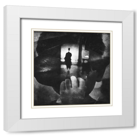 Unseen White Modern Wood Framed Art Print with Double Matting by Danial, Abi