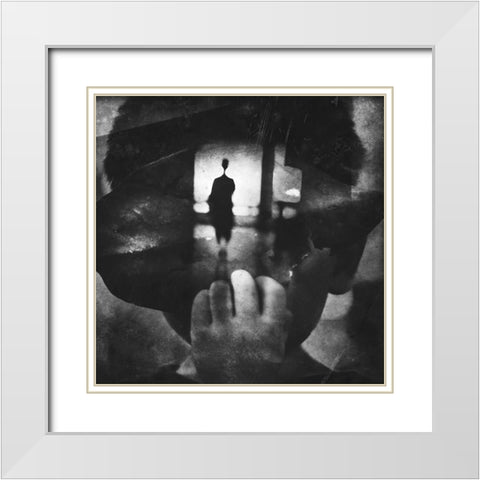 Unseen White Modern Wood Framed Art Print with Double Matting by Danial, Abi