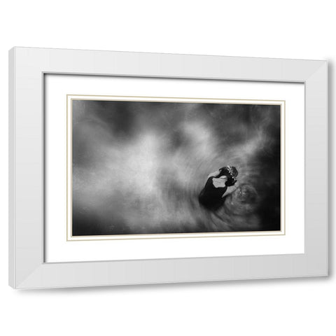 Dilemmas Of Love White Modern Wood Framed Art Print with Double Matting by Satriani, Jay