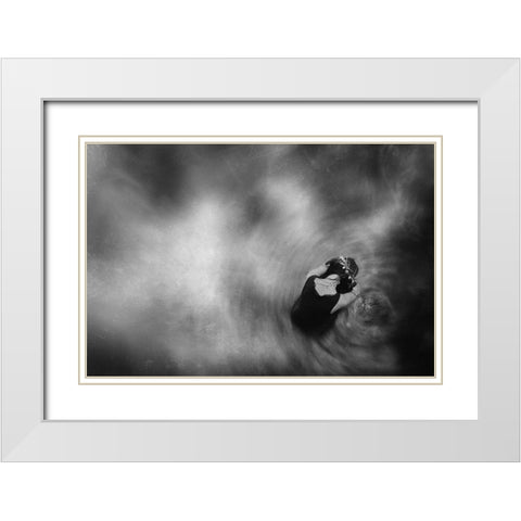 Dilemmas Of Love White Modern Wood Framed Art Print with Double Matting by Satriani, Jay