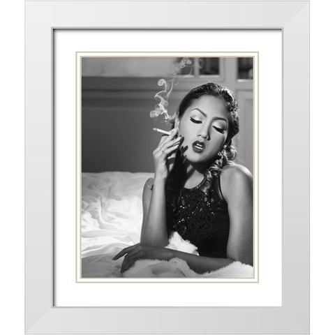 Take Me In Your Arms -Series White Modern Wood Framed Art Print with Double Matting by Sugiarto, Yansen