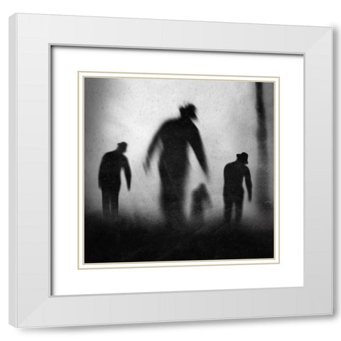 Untitled White Modern Wood Framed Art Print with Double Matting by Satriani, Jay