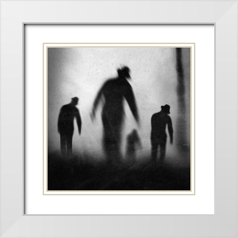 Untitled White Modern Wood Framed Art Print with Double Matting by Satriani, Jay