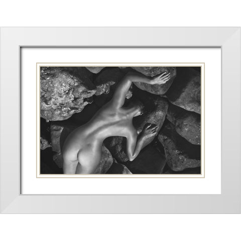 Between The Stones White Modern Wood Framed Art Print with Double Matting by Pereverzov, Alexander