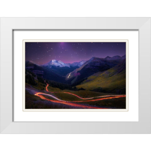 Ascendancy White Modern Wood Framed Art Print with Double Matting by Franta, Taylor
