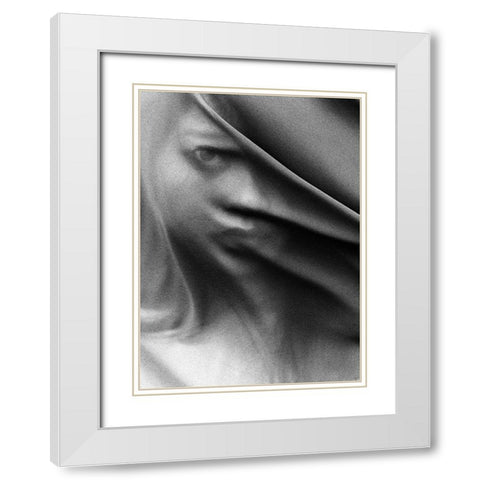 Valeria White Modern Wood Framed Art Print with Double Matting by wahyu adi, bonifasius