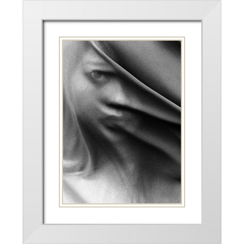 Valeria White Modern Wood Framed Art Print with Double Matting by wahyu adi, bonifasius
