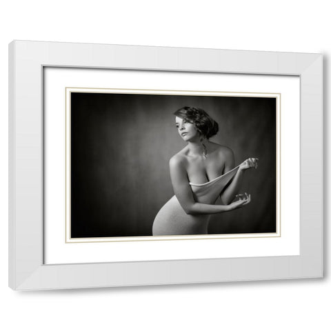 Hollie White Modern Wood Framed Art Print with Double Matting by Catchlight Studio