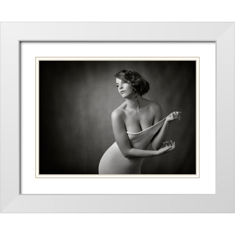 Hollie White Modern Wood Framed Art Print with Double Matting by Catchlight Studio