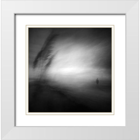 In The Middle Of Nowhere White Modern Wood Framed Art Print with Double Matting by Pascual Buye, Santiago