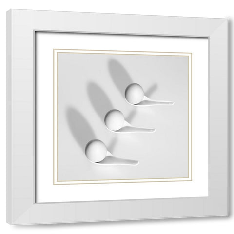 Not All Eggs Are Put In A Basket White Modern Wood Framed Art Print with Double Matting by Lai, Jonathan