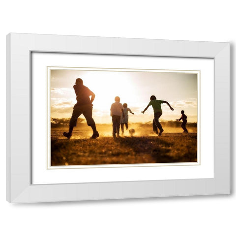 Next Football Stars White Modern Wood Framed Art Print with Double Matting by Miron, Stefan