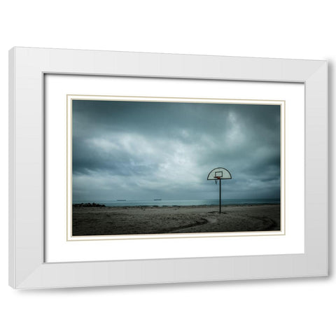 ... The Last Basket ! White Modern Wood Framed Art Print with Double Matting by Principato, Antonio