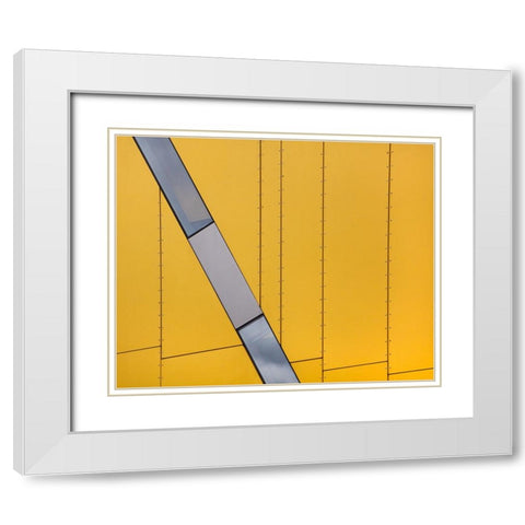 Angle White Modern Wood Framed Art Print with Double Matting by Hammer, Jacqueline