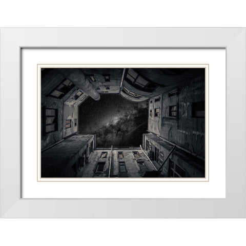 Fashion House White Modern Wood Framed Art Print with Double Matting by Cioplea, Vlad