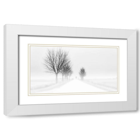 My Tiny World White Modern Wood Framed Art Print with Double Matting by Tuinenga, Jacob