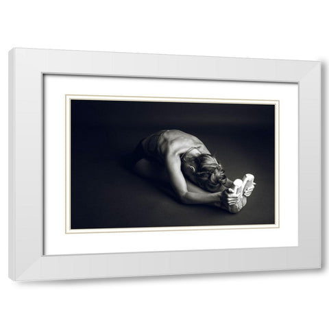 Communication White Modern Wood Framed Art Print with Double Matting by Amos, Nir