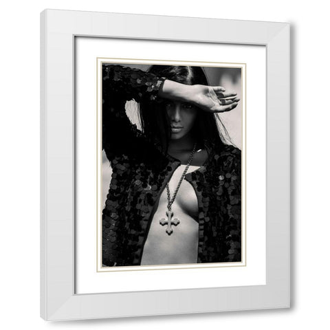 Bara White Modern Wood Framed Art Print with Double Matting by Krystynek MQEP, Martin