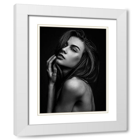 Natural Beauty White Modern Wood Framed Art Print with Double Matting by Krystynek MQEP, Martin