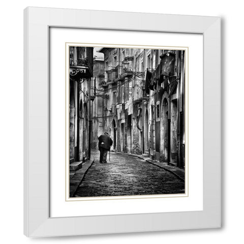 I Am... White Modern Wood Framed Art Print with Double Matting by Parricelli, Gennaro