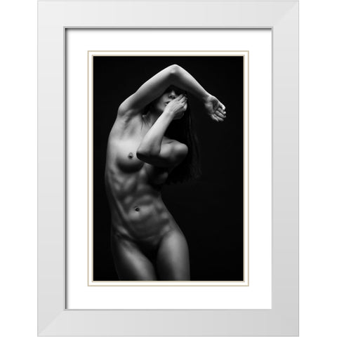 Bodyscape White Modern Wood Framed Art Print with Double Matting by Belovodchenko, Anton