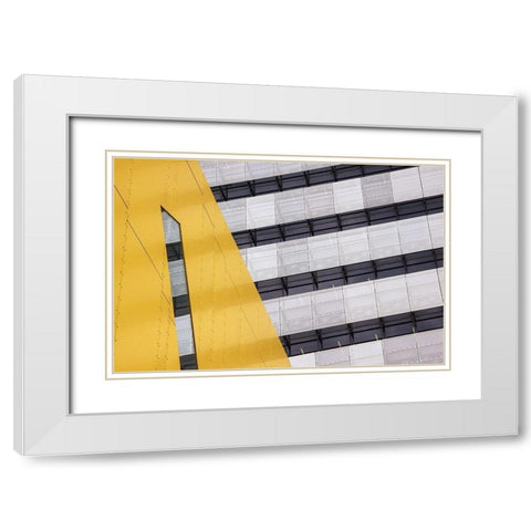 Continuation White Modern Wood Framed Art Print with Double Matting by Hammer, Jacqueline
