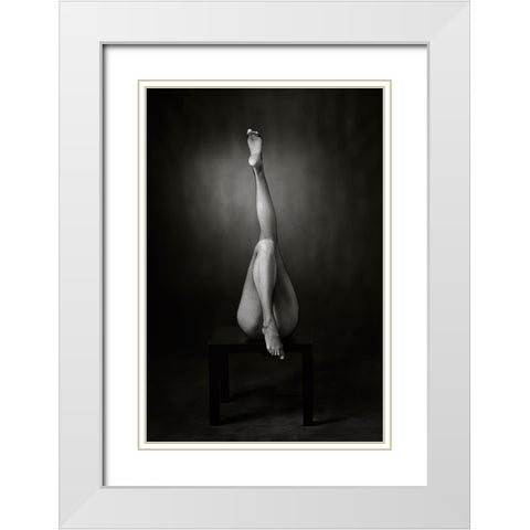 One Up, One Down White Modern Wood Framed Art Print with Double Matting by Catchlight Studio