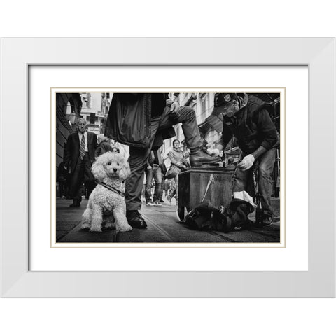 Antonio-Ultimo Lucidascarpe Di Napoli White Modern Wood Framed Art Print with Double Matting by Grambone, Antonio