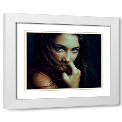 Untitled White Modern Wood Framed Art Print with Double Matting by Rise, Zachar