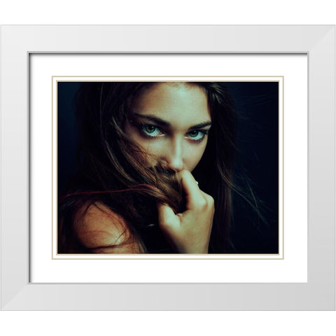 Untitled White Modern Wood Framed Art Print with Double Matting by Rise, Zachar