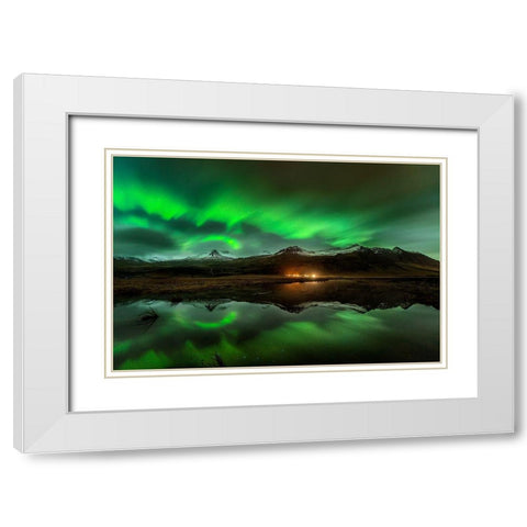 Wind To Northern Ligths White Modern Wood Framed Art Print with Double Matting by Martin Castan, David