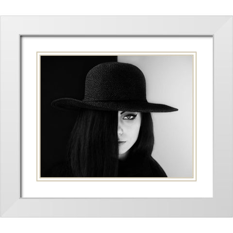 Checkmate White Modern Wood Framed Art Print with Double Matting by Kostadinov, Bobby