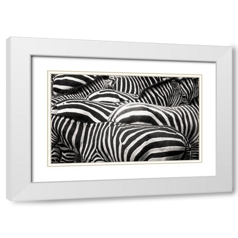 Together White Modern Wood Framed Art Print with Double Matting by De Hoog, Roelof