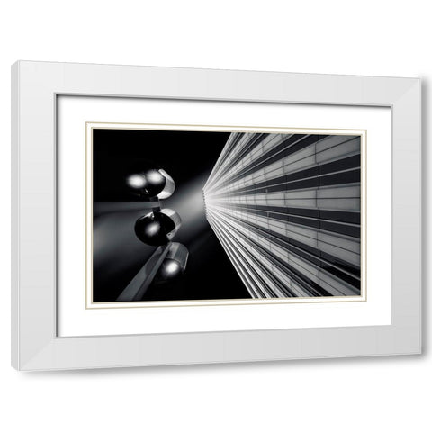 Interstellar White Modern Wood Framed Art Print with Double Matting by Novillo, Alfonso