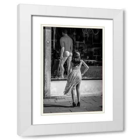 Vetrine White Modern Wood Framed Art Print with Double Matting by Milovich, Traven