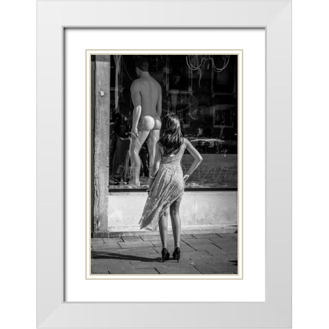 Vetrine White Modern Wood Framed Art Print with Double Matting by Milovich, Traven