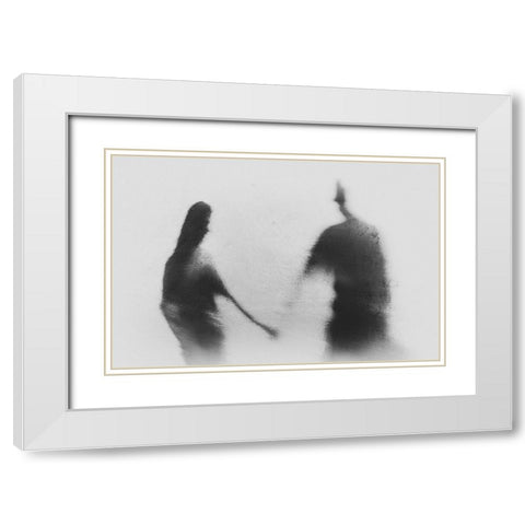 Memories In Love White Modern Wood Framed Art Print with Double Matting by Satriani, Jay