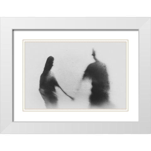 Memories In Love White Modern Wood Framed Art Print with Double Matting by Satriani, Jay