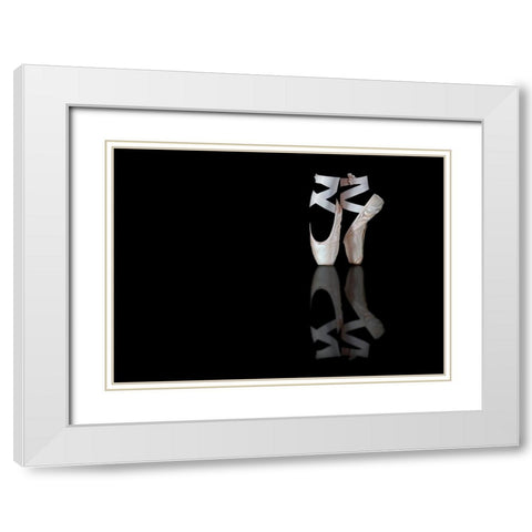 Ballet White Modern Wood Framed Art Print with Double Matting by Pentony MA, Pauline