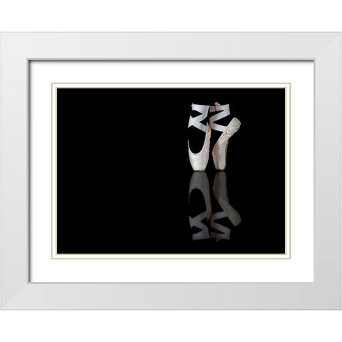 Ballet White Modern Wood Framed Art Print with Double Matting by Pentony MA, Pauline