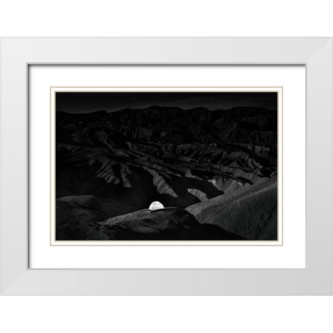 On The Rock White Modern Wood Framed Art Print with Double Matting by Chenglu, Simon